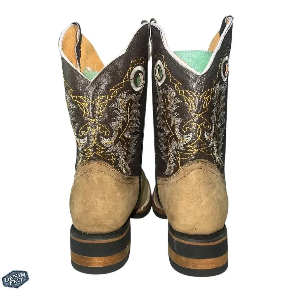 Old Corral Men’s Tan/Light Brown Suede Leather Top Cowboy Western Boots‎ | NEW